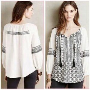 Akemi + Kin boho embroidered blouse size M